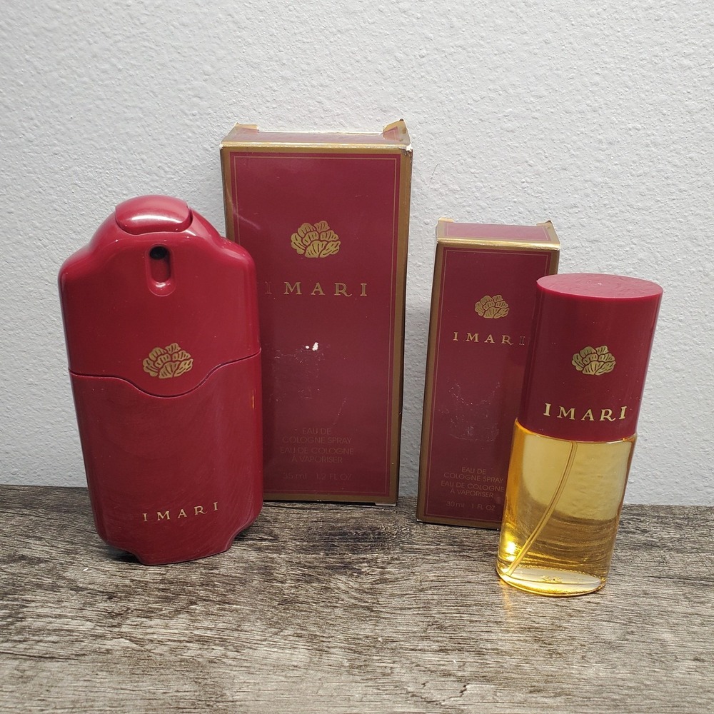 Vintage Avon Imari Eau De Cologne Spray 1.2 fl Oz & 1 fL Oz Set Of 2 NOS Open Bx